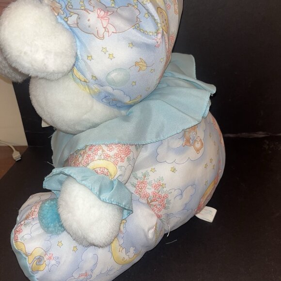 Plush Bear by Well Made 90s Sleepy Bear Nylon Parachute Material Puffy Vintage - Picture 6 of 15